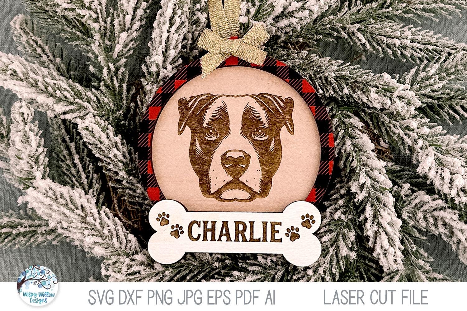 Dog Breed Christmas Ornament SVG File Bundle for Laser Cutter ...