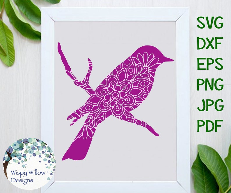 Download Bird Mandala SVG DXF Bird SVG Intricate png Digital | Etsy