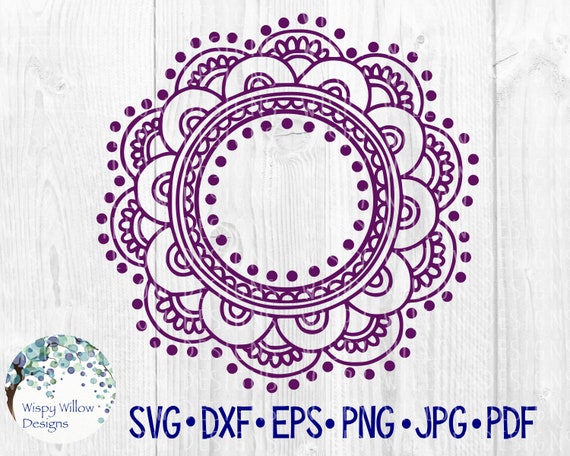 Download Mandala Svg Dxf Png Jpg Pdf Mandala Border Monogram Etsy