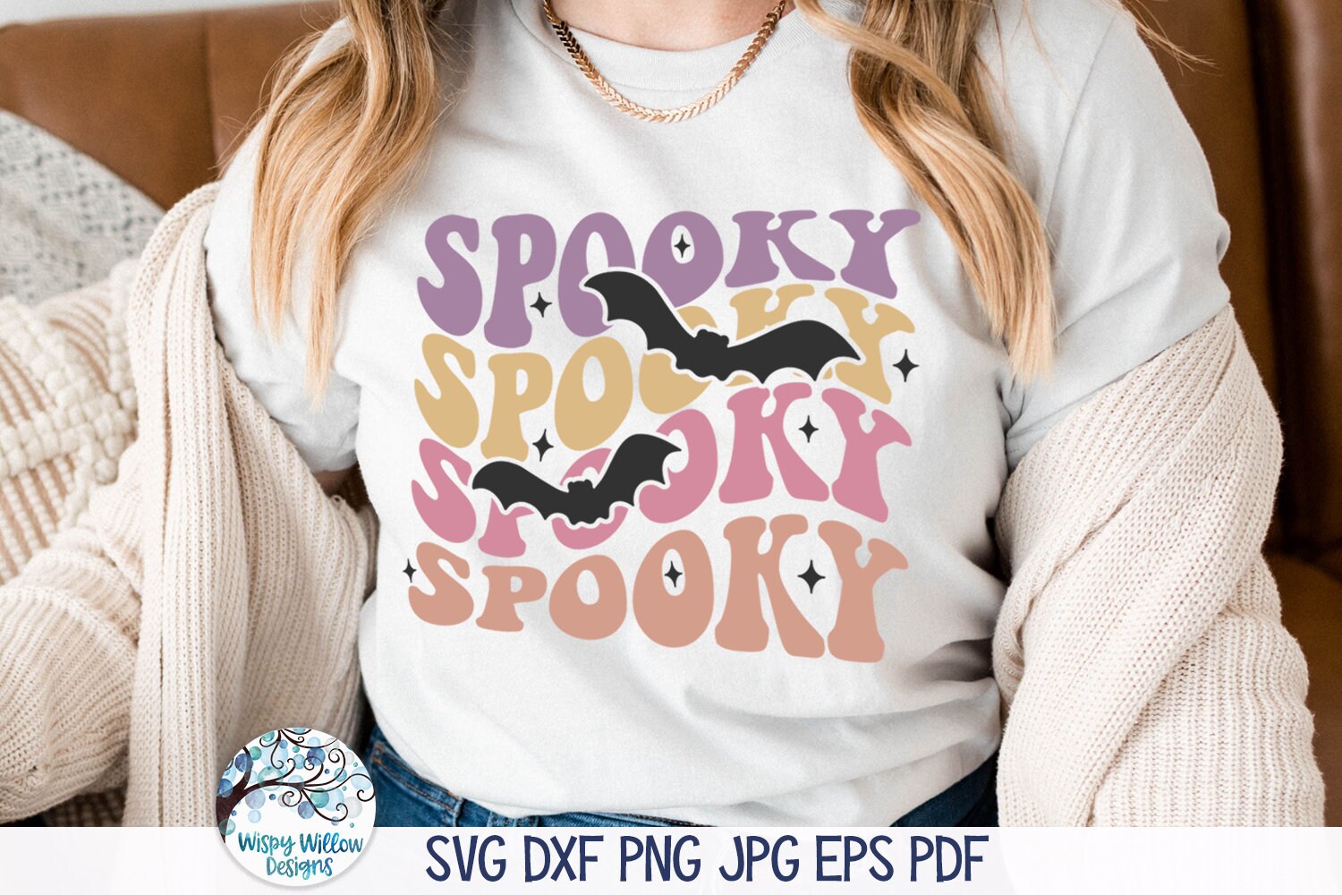 Spooky Retro Bats SVG for Cricut Pastel Halloween Saying - Etsy