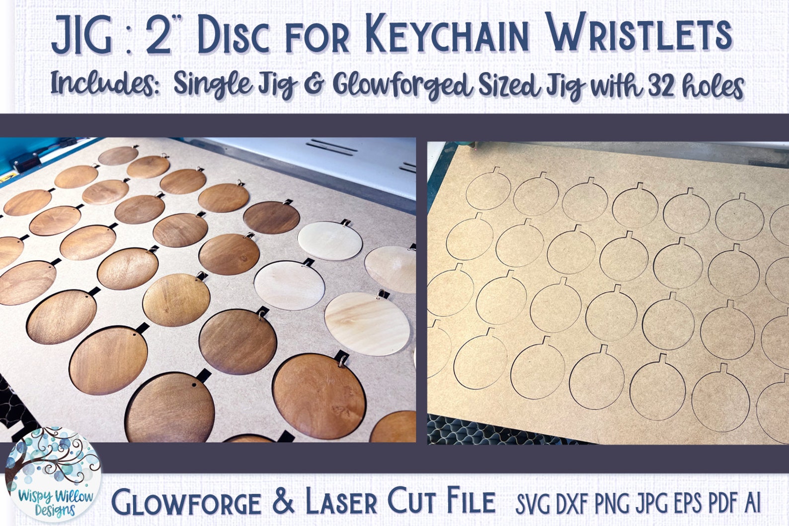 Jig for 2 Round Wood Disc for Wristlet Keychains Etsy