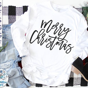 Merry Christmas SVG, Merry Christmas Shirt Design SVG, Merry Christmas Script Svg, Merry Christmas Cursive Svg, Christmas Decal File, Png