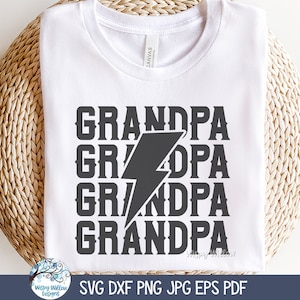 Grandpa SVG for Cricut, Rock N Roll Music Grandparent Tshirt Design PNG, Father&#39;s Day Gift, Grandfather Shirt File, Vinyl Decal Cut File