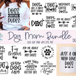Pacote SVG de cachorro para Cricut, designs PNG engraçados de camisas para animais de estimação, mamãe de cachorro, SVGs de cachorro sarcástico, eu amo meu cachorro, provérbios fofos de cachorro, arquivo de corte de decalque de vinil