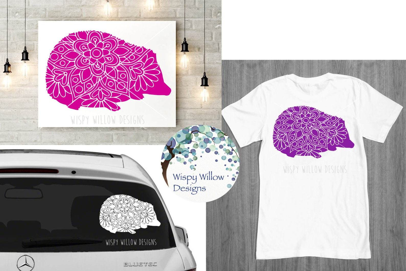 Download Hedgehog Floral Mandala SVG Hedge Hog DXF png eps Digital ...