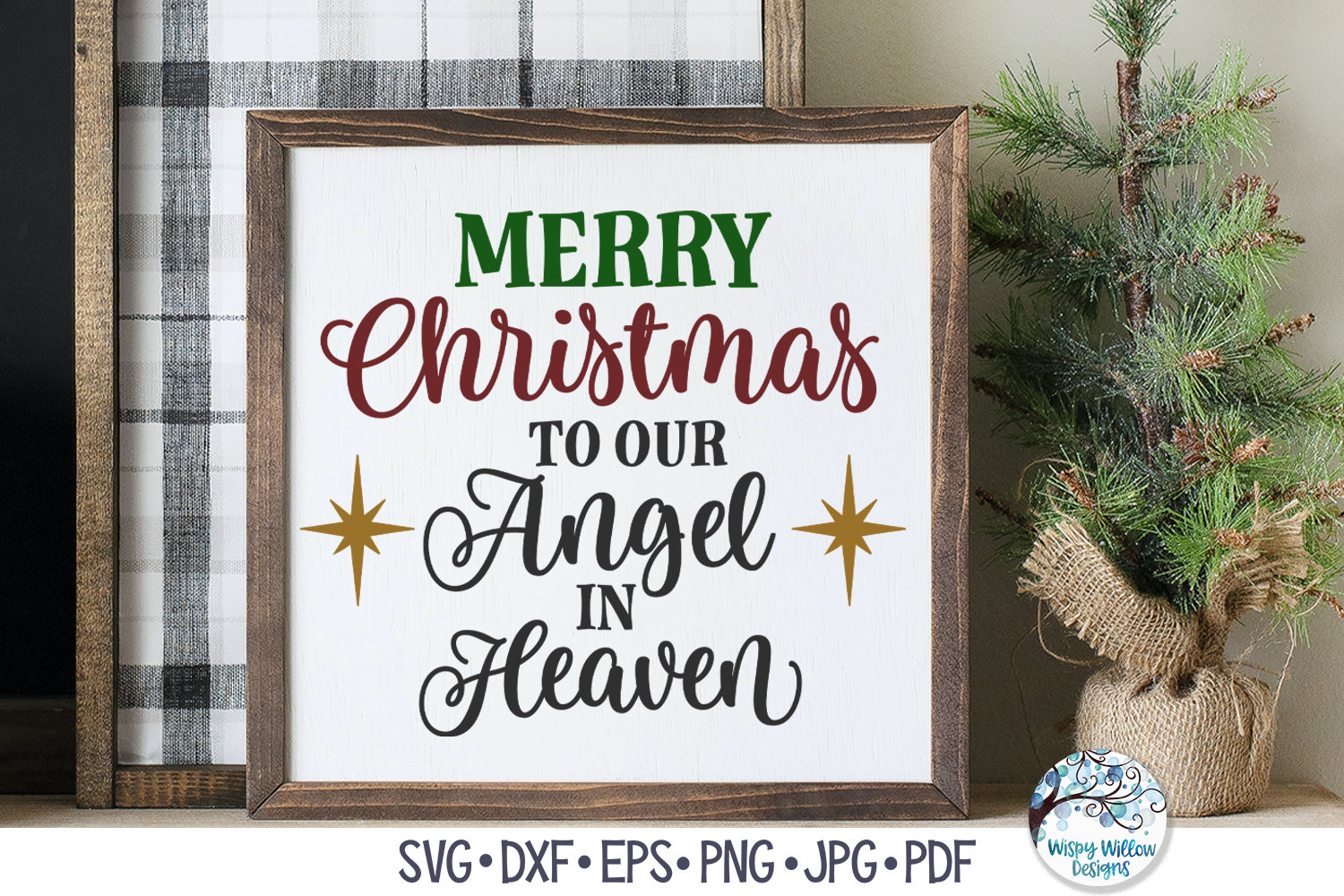 Merry Christmas to Our Angel in Heaven SVG Christmas Memorial Sign Svg in Memory Remembrance Sign Svg Png Vinyl Decal File for Cricut Etsy