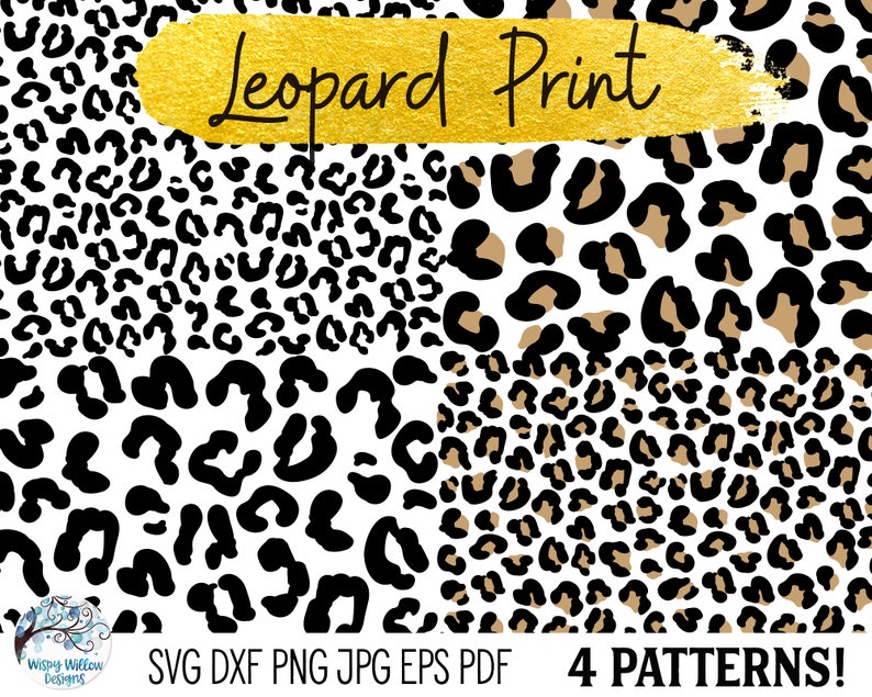 Leopard Print SVG Bundle, Leopard SVG, Layered Leopard Print, Leopard Texture Svgs, Cheetah Print, Two Color Layered Leopard Pattern, Cricut 