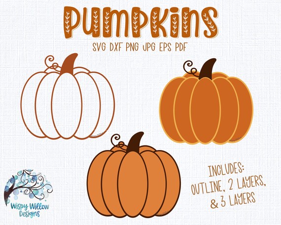 Download Pumpkin Svgs Pumpkin Outline Svg Layered Pumpkin Svg Fall Etsy