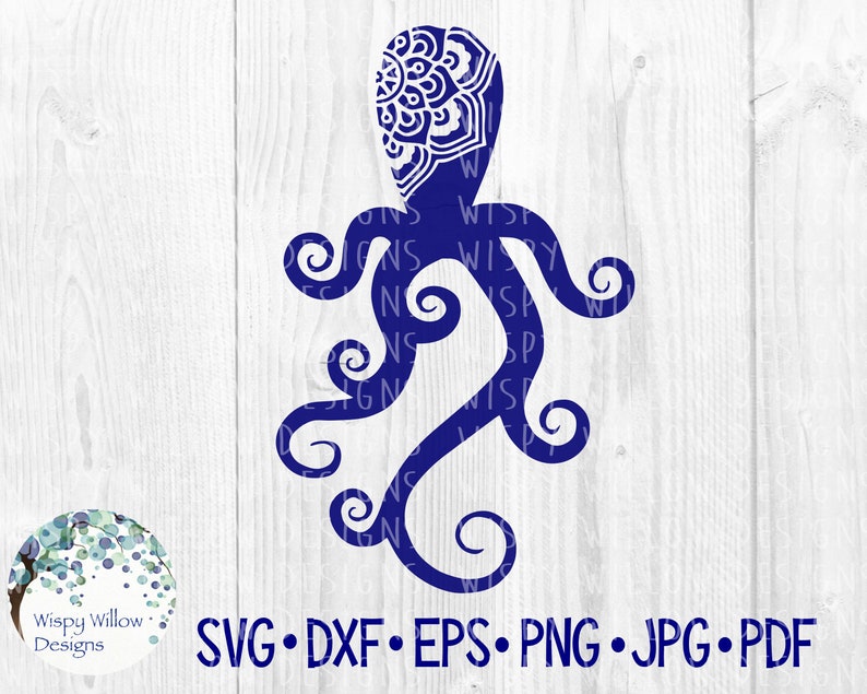 Download Octopus Mandala SVG Octopus DXF png Digital Download File | Etsy