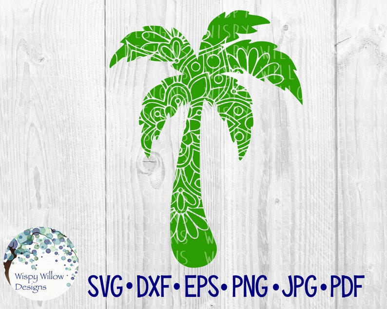 Download Palm Tree Mandala SVG DXF pdf png eps jpeg Digital | Etsy