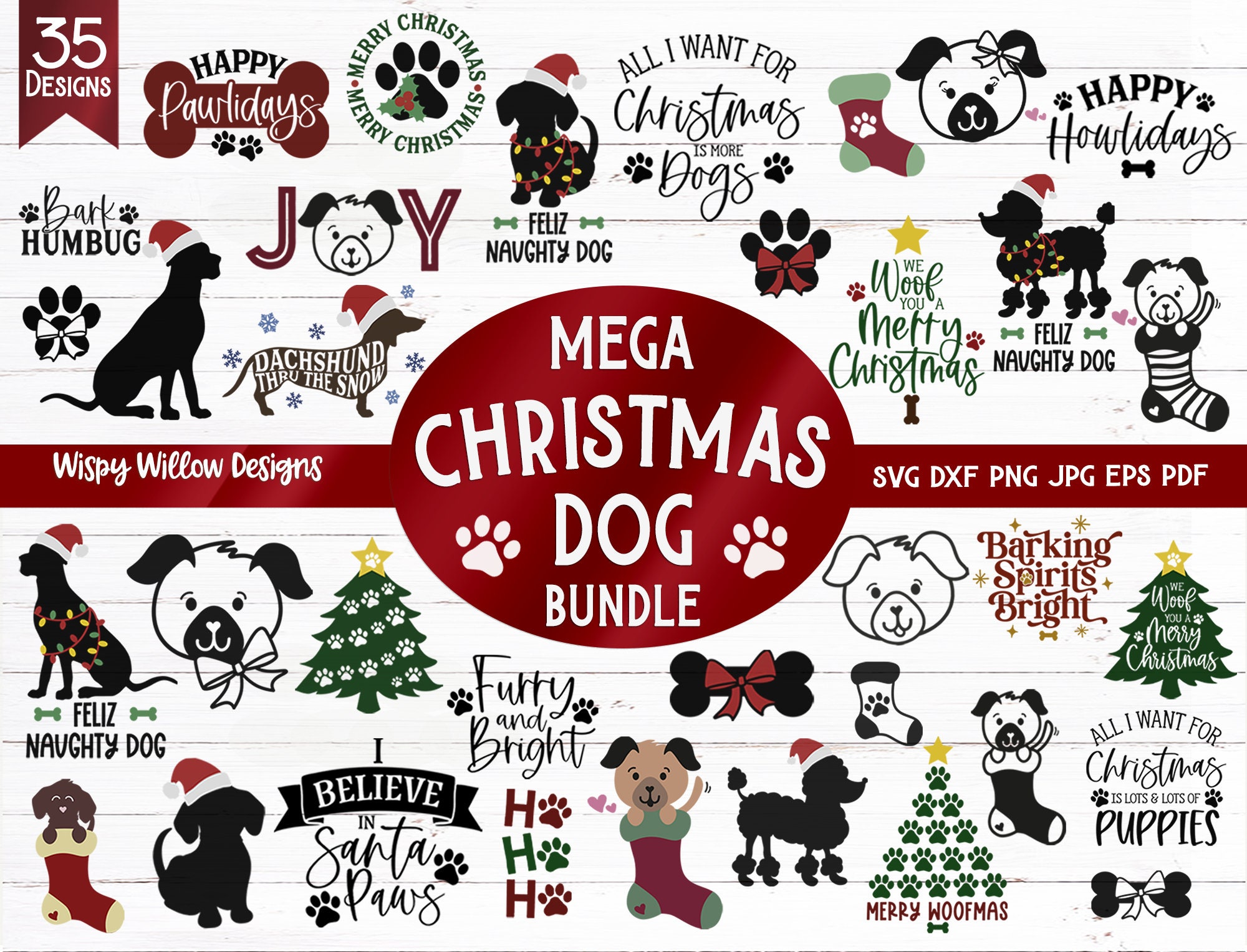 Mega Christmas Dog SVG Bundle Funny Christmas Dog Svgs - Etsy Canada