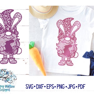 Gnome Zentangle SVG, Gnome Mandala SVG, Easter Gnome SVG, Easter Mandala, Gnome Zentangle, Mandala Gnome, Easter Bunny Gnome Svg, Gnomes Svg