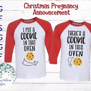Camisas de anúncio de gravidez de Natal SVG, SVG de maternidade, coloquei um biscoito naquele forno, há um biscoito neste forno, DXF, png, camisa, svg