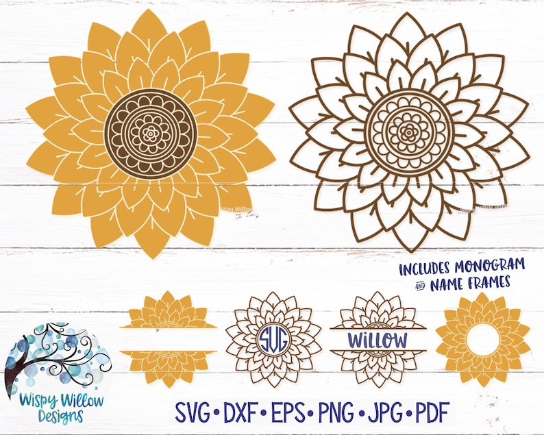 Download Sunflower SVG Bundle Sunflower Mandala Svg Fall Svg | Etsy