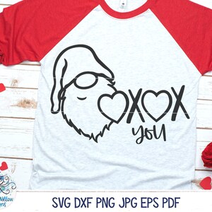 Valentinstag Gnome SVG, Liebe Dich Gnome SVG, XOXO Gnome svg, Valentinstag Gnome Malseite, Valentine Gnome, Gnome Liebe, XOXO Gnome