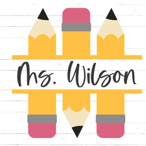 Teacher SVG Bundle for Cricut, Pencil Svgs, School Labels, Teacher ...