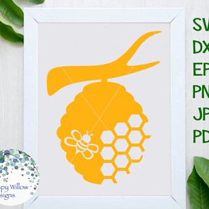 Bee Hive SVG, Bee Svg, Honey Comb Svg, Bijenkorf Svg, bijen, imker, Bee on Bee Hive Svg, honingraat Svg, png, vinyl stickerbestand voor Cricut