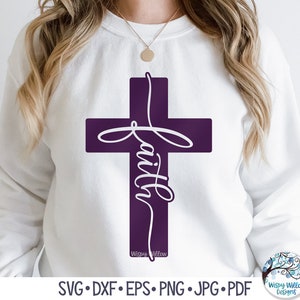 Cross SVG Bundle for Cricut Christian Cross With Inspiring Word ...