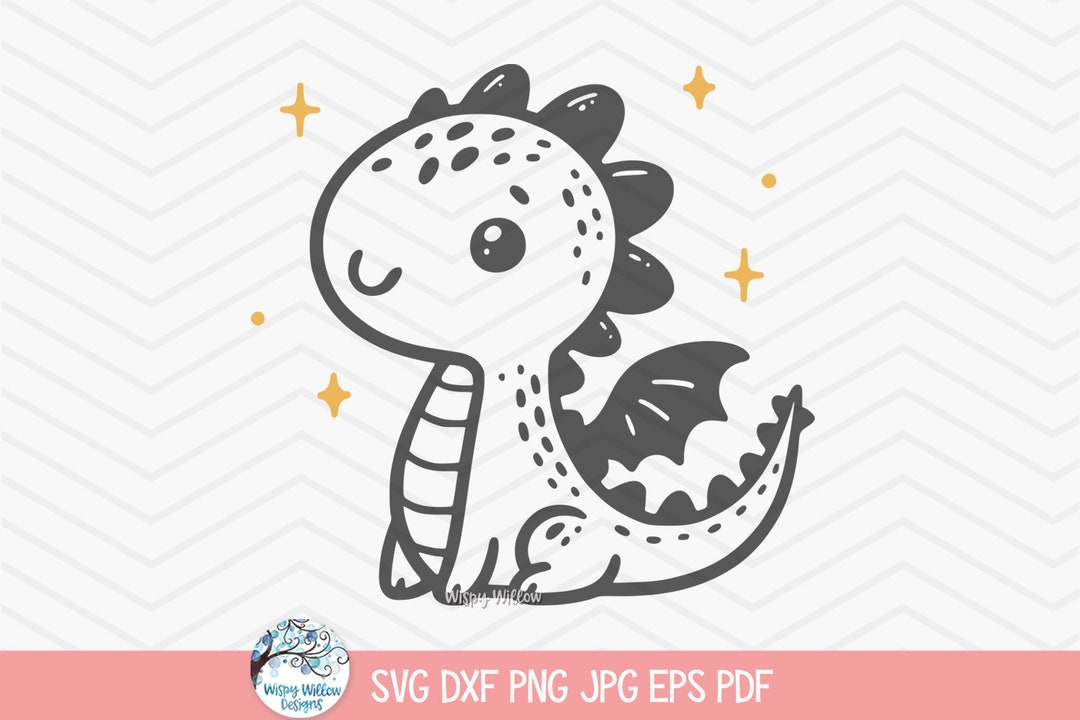 Dragon SVG for Cricut, Baby Animal Clipart PNG, Baby Shower, Cute Kid's ...