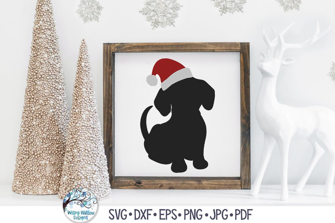 Puppy Dog With Santa Hat SVG, Christmas Dog SVG, Santa Dog Svg ...