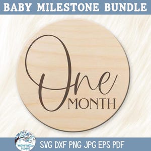 Baby Milestone SVG Bundle for Glowforge or Xtool Laser Cutter, Monthly ...