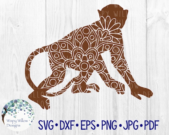 Download Monkey Mandala Svg Mandala Monkey Svg Mandala Animal Svg Etsy