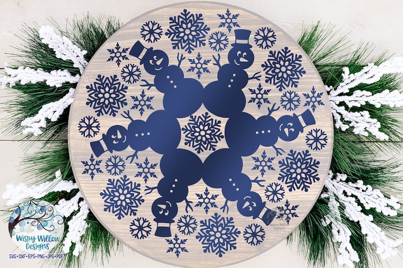 Download Winter Snowman Mandala SVG Christmas Mandala Svg Winter | Etsy