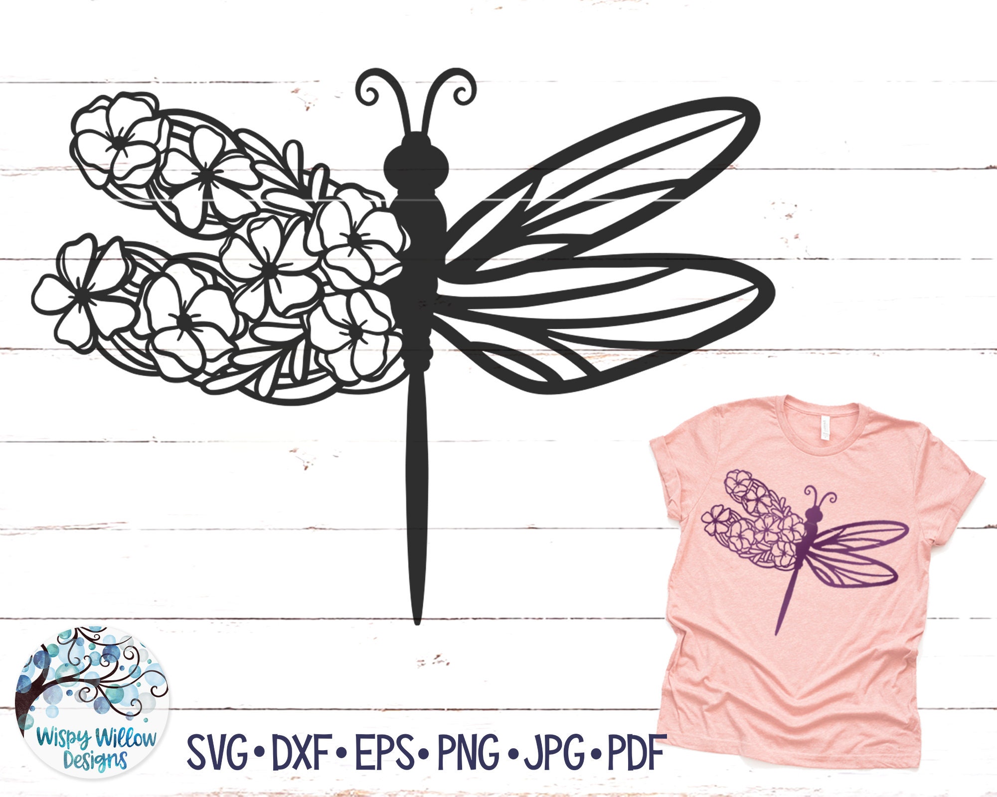 Download Floral Dragonfly SVG Dragonfly Mandala Svg Dragonfly with | Etsy