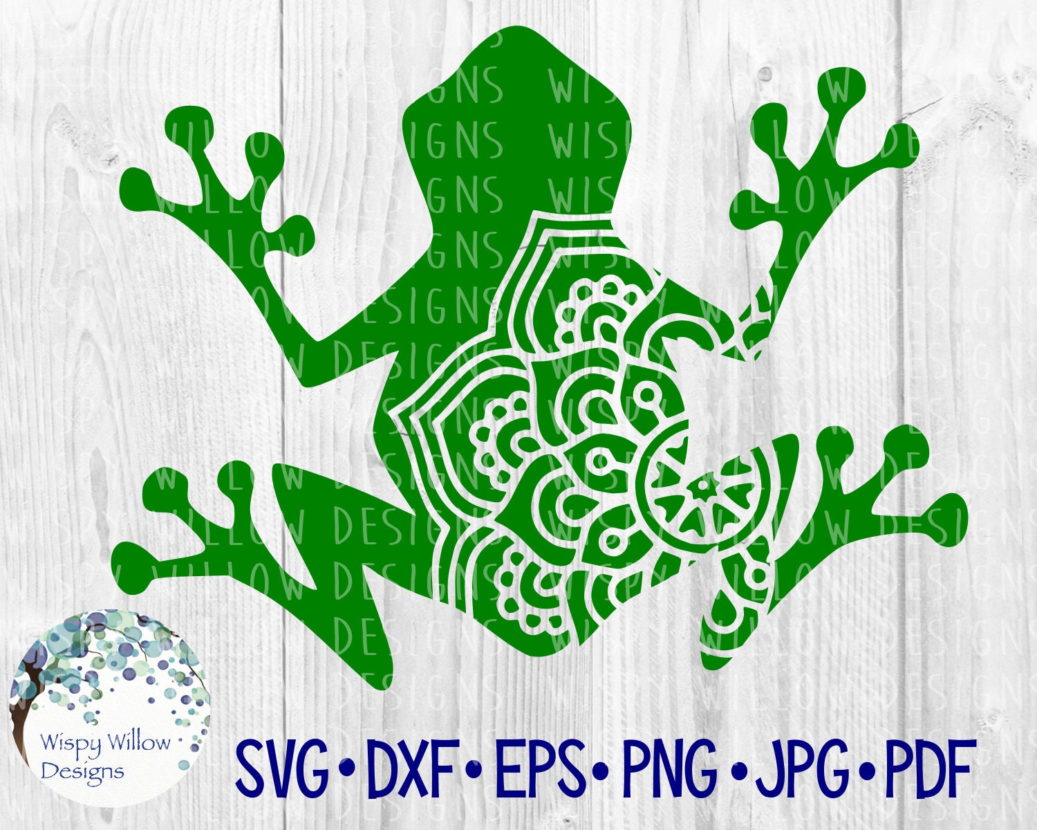 Frog Mandala SVG DXF jpg png Digital Download File Frog | Etsy