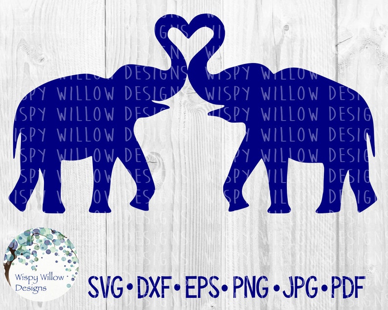 Elephant Love Heart SVG DXF PNG Jpg Eps Elephant Heart - Etsy