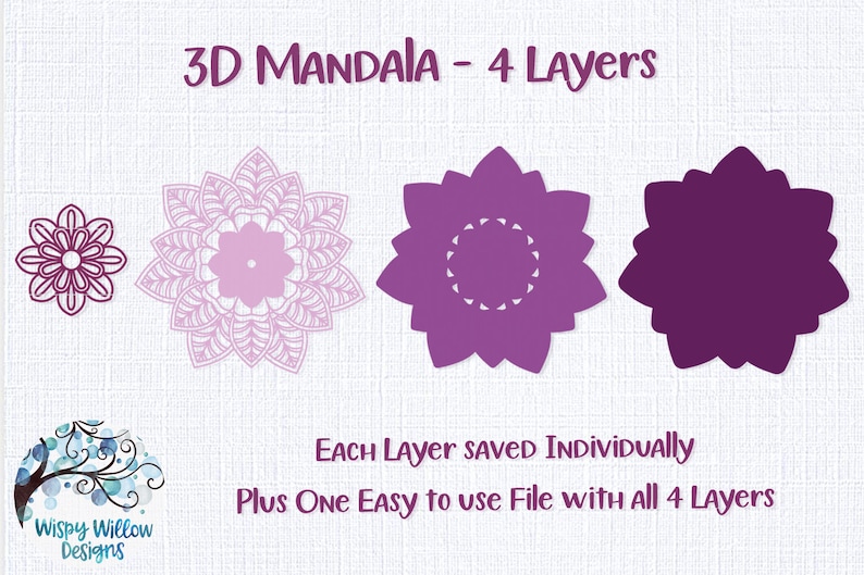Download 3D Mandala Bundle SVG 3D Layered Mandala Bundle Paper | Etsy