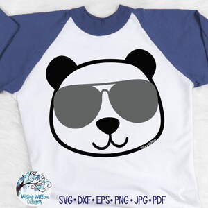 Panda met zonnebril SVG, DXF, png, Cool Panda SVG, Panda met bril, Panda vinyl stickerbestand, Panda Shirt Design, Panda's Svg, schattige panda
