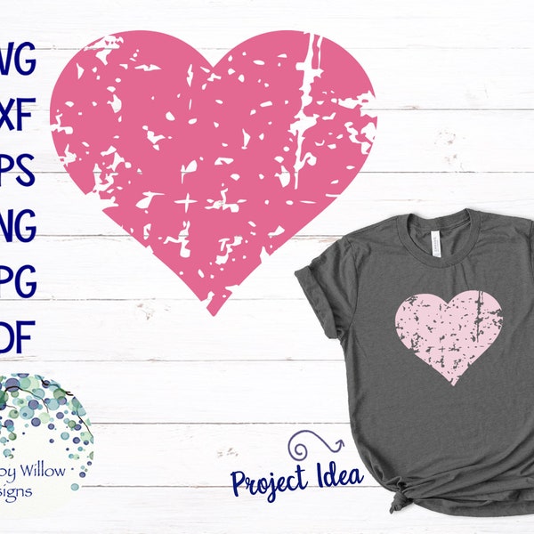 Distressed Grunge Heart SVG, DXF, PNG, jpg, eps, Valentine's Day, Vintage, Valentine, Shirt, Digital Download, Love, Heart Svg, Valentines