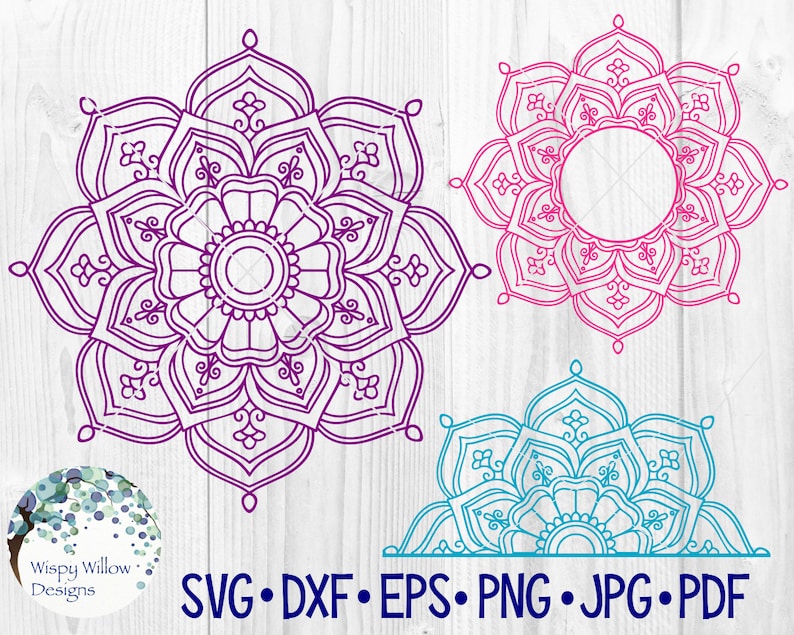 Download Mandala Bundle SVG DXF png jpg pdf Mandala Border | Etsy