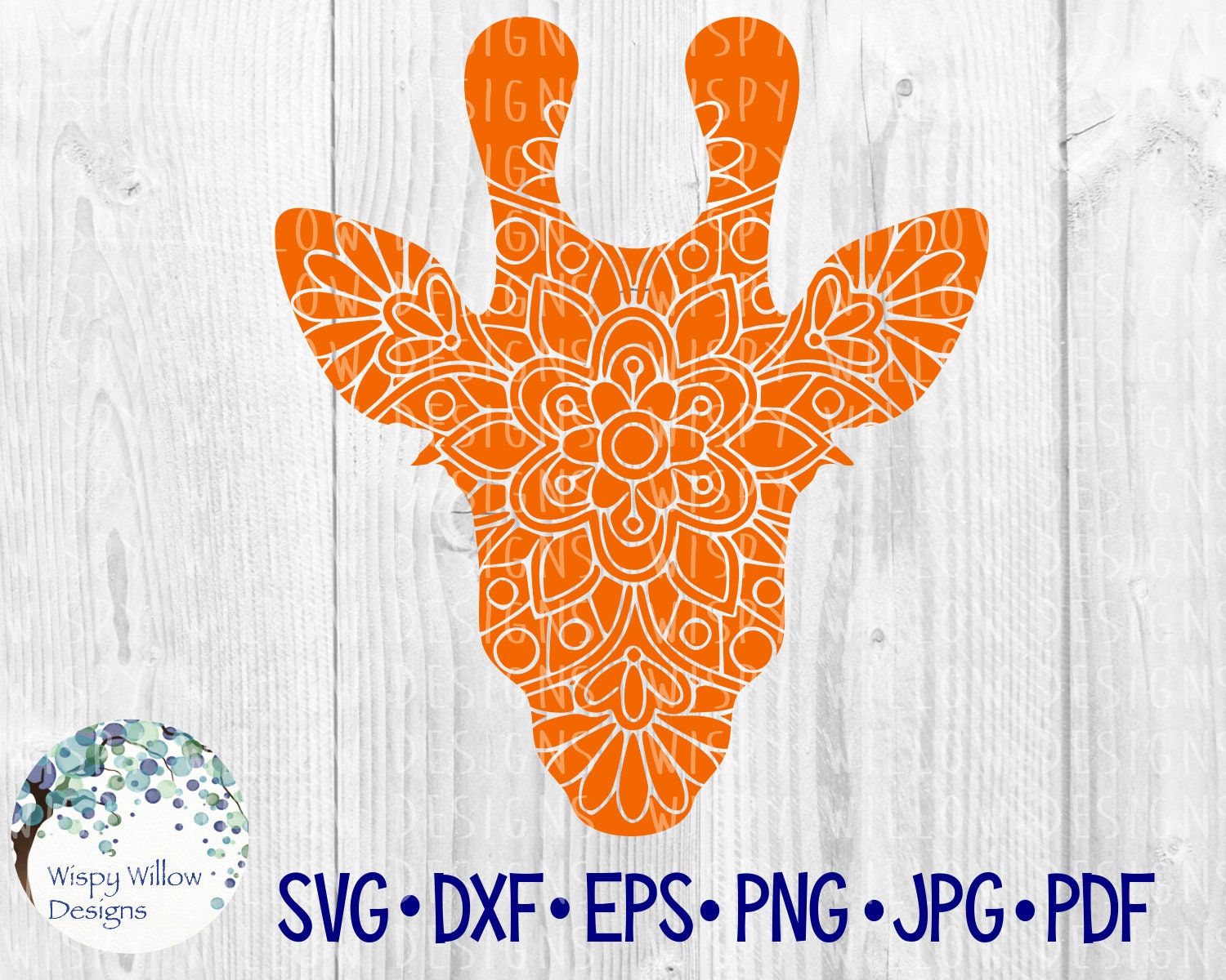 Download Giraffe Mandala SVG DXF png jpg eps png Giraffe Face | Etsy