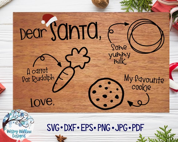 Download Santa Tray Svg Christmas Tray Svg Cookie Tray Favourite Etsy