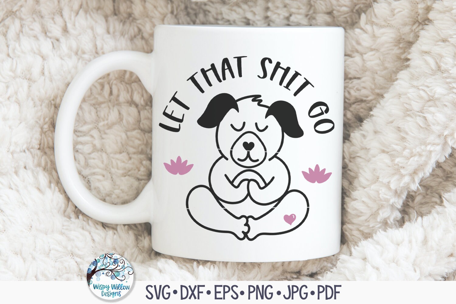 Tazza In Ceramica "Let That Shit Go" | Buddha Zen | Idea Regalo Divertente Per Caffè E Tè - 5