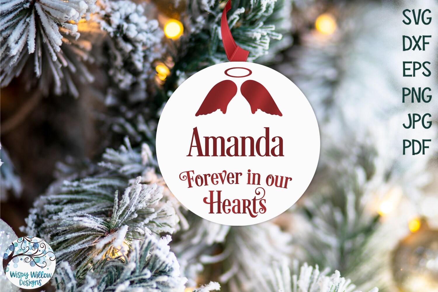 In Memory Christmas Ornament SVG Bundle in Memory Ornament - Etsy