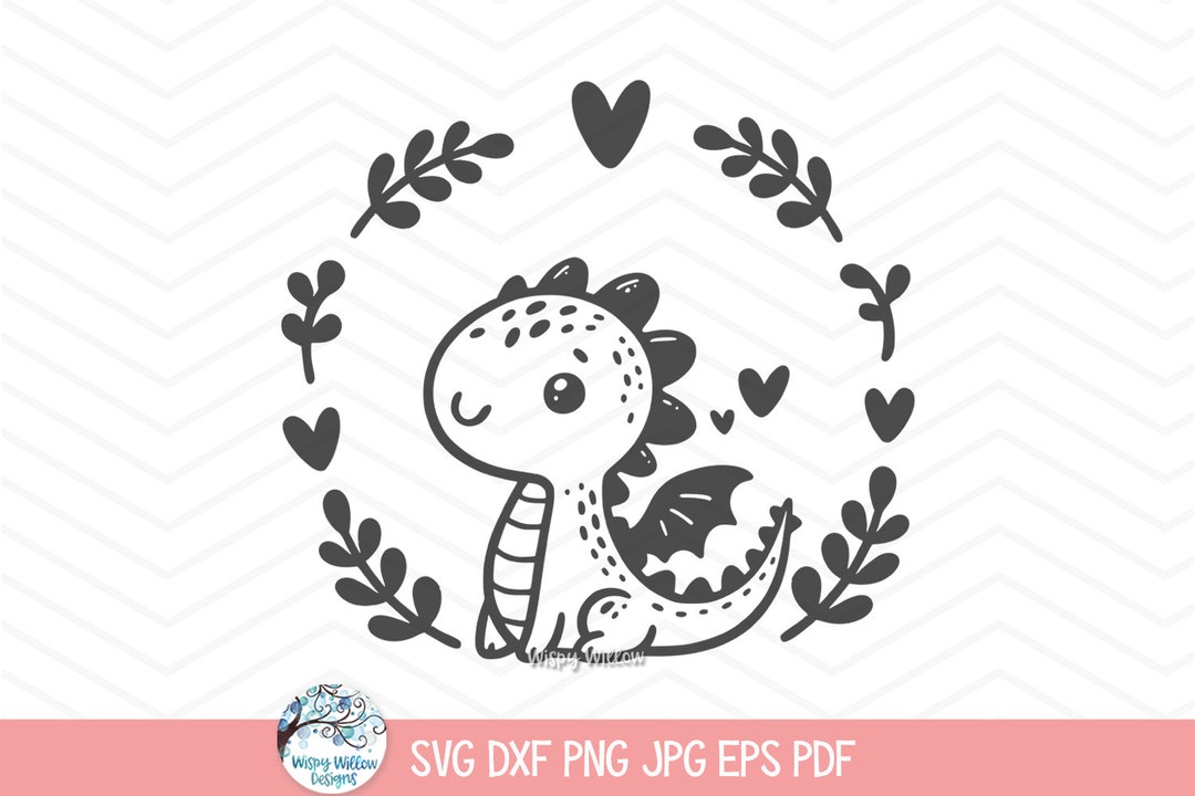 Dragon SVG for Cricut, Baby Animal Clipart PNG, Baby Shower, Cute Kid's ...