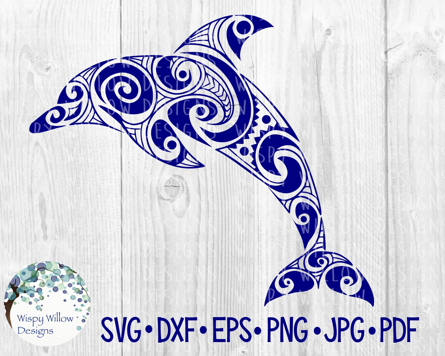 Dolphin SVG, DXF, PNG, Eps, Jpg, Dolphin Download, Tribal Dolphin ...