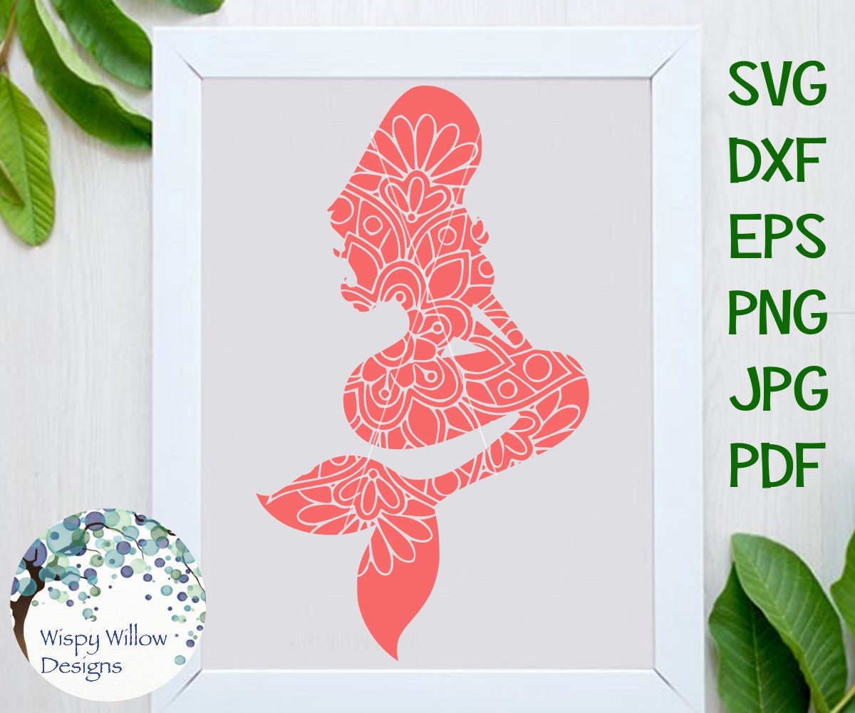 Download Mermaid Mandala SVG Mermaid DXF Mermaid Digital Download ...