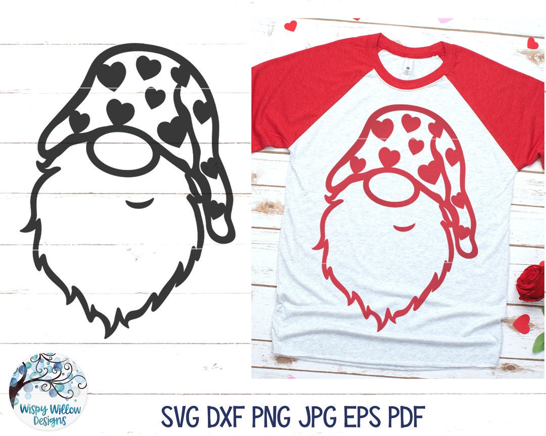 Valentine Gnome SVG, Gnome With Hearts Svg, Love Gnome Heart Svg ...