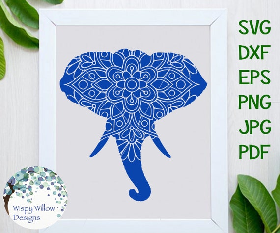 Download Elephant Mandala SVG Animal Mandala Elephant DXF png eps | Etsy