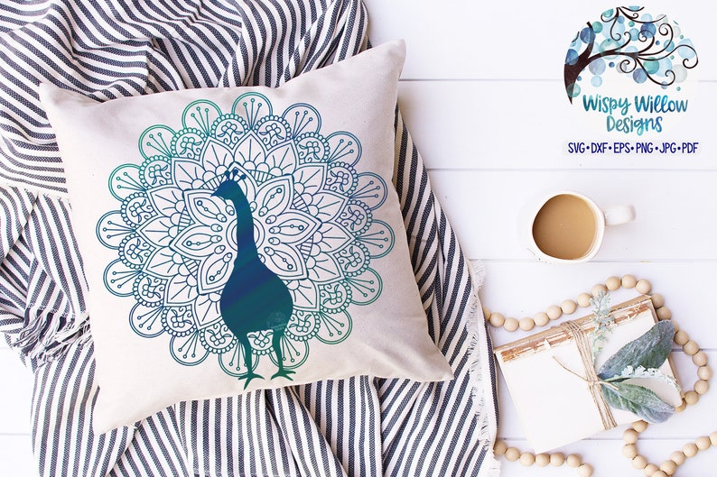 Download Peacock Mandala SVG DXF png eps Mandala Peacock | Etsy