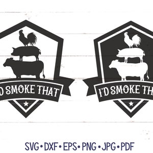 Lustiges BBQ Grillen SVG für Papa, ich würde das SVG für Cricut rauchen, Herren Grill Clipart, Vatertags-Grillen-Shirt-Datei für Papa Geschenk, Männer Schürze