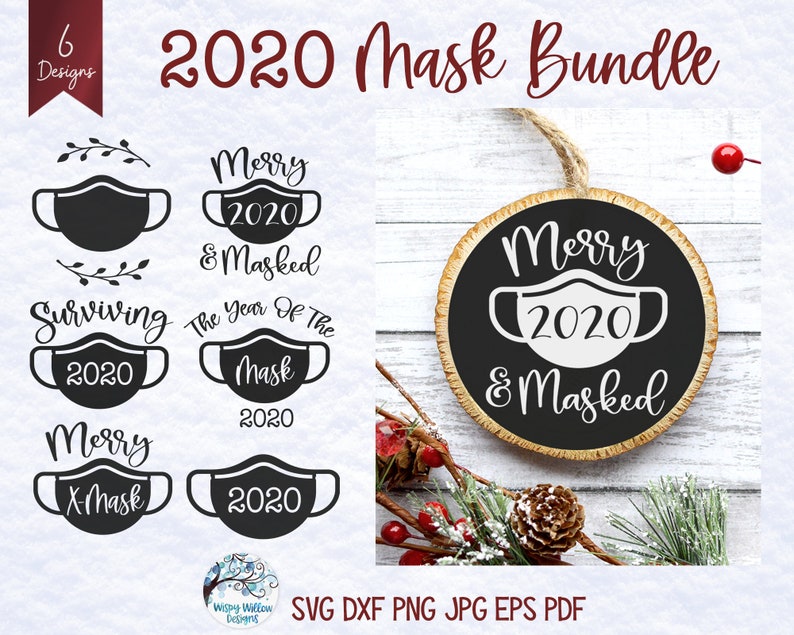 2020 Mask SVG Bundle Christmas Ornament SVG Bundle 2020 | Etsy