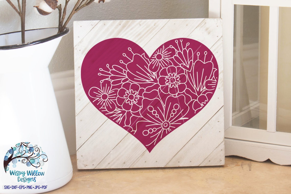 Floral Heart Mandala SVG Bundle, DXF, Png, Jpg, Valentine Mandala SVG ...