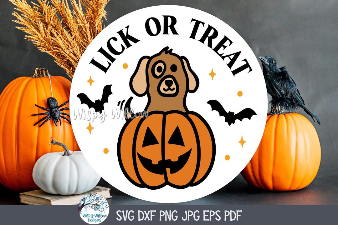 Happy Halloween - Lick Or Treat - Funny Personalized Door Sign