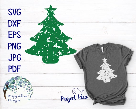 Download Christmas Svg Dxf Silhouette Cricut Cut File Svg Printable Iron On Rustic Vintage Christmas Tree Svg Distressed Grunge Pine Tree Svg Drawing Drafting Craft Supplies Tools