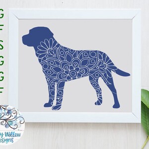 Labrador Retriever Dog Mandala SVG, Animal Mandala for Cricut, Floral Dog Clipart, Floral Animal Png, Dog Pet Owner, Vinyl Decal Cut File